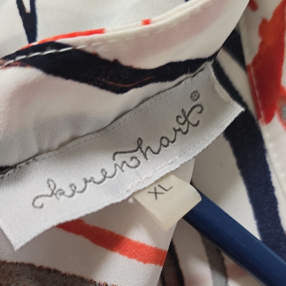 KEREN hart Red and Black Floral Top 047 - Picture 4 of 4